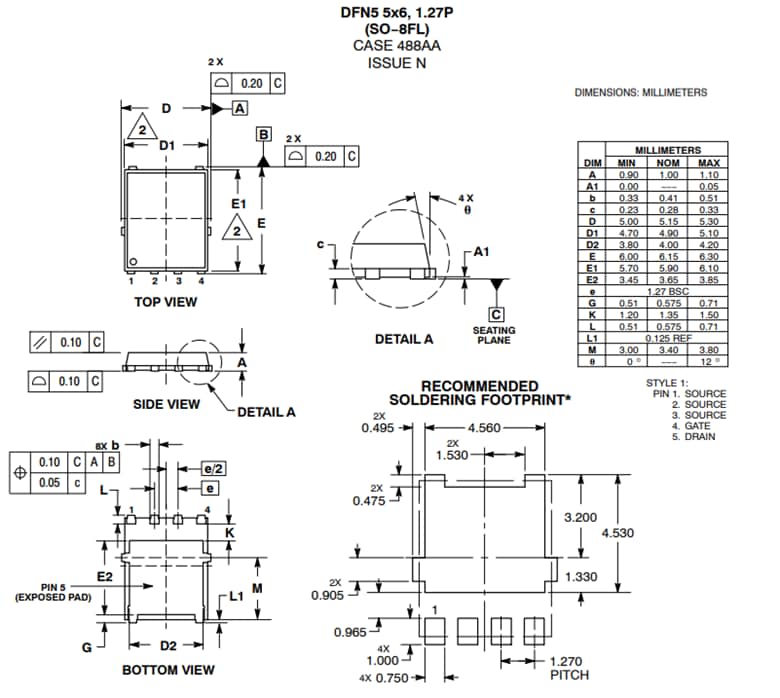 onsemi NTMFS003P03P8Z P-Channel MOSFET